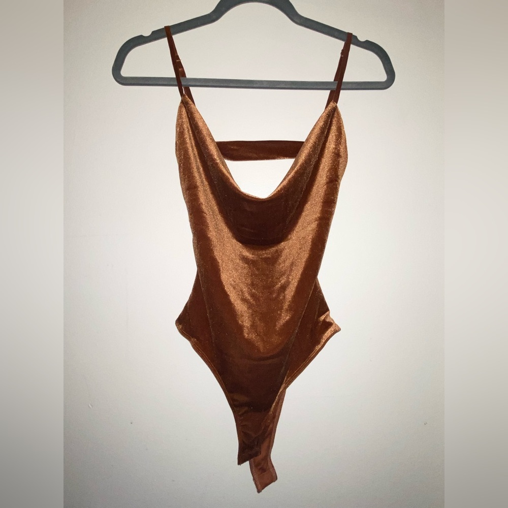 Women’s | Fashion Nova | Bodysuit | Brown Velvet